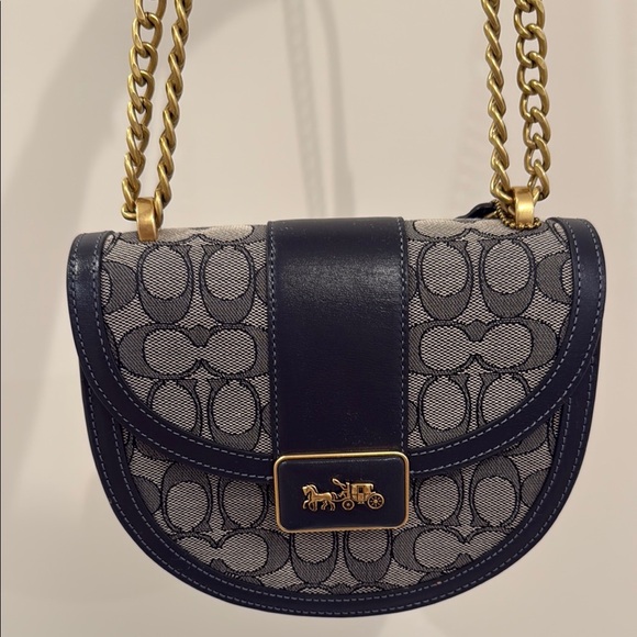 Coach Handbags - Coach Navy and Gray Crossbody Bag BRAND NEW